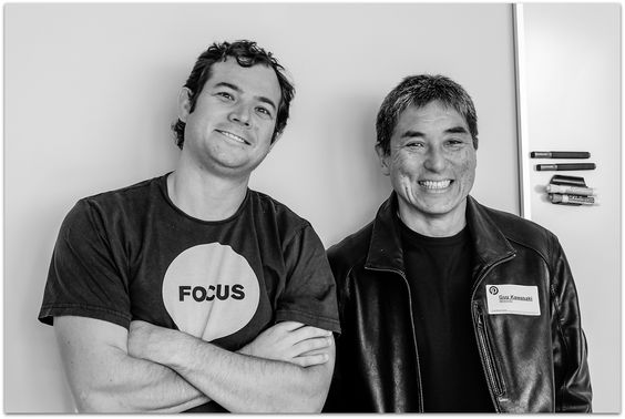 Tim Kendall and Guy Kawasaki at Pinterest HQ
